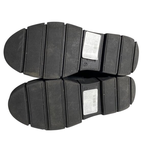 New Alohas Can Can Black Leather Combat Boots - Picture 7 of 15